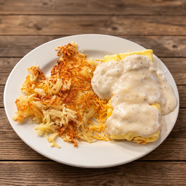 Gravy Train Omelet.